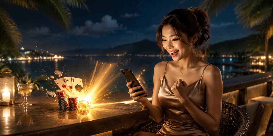 Nhóm bạn chơi bài bên bãi biển Phú Quốc trong buổi chiều vàng